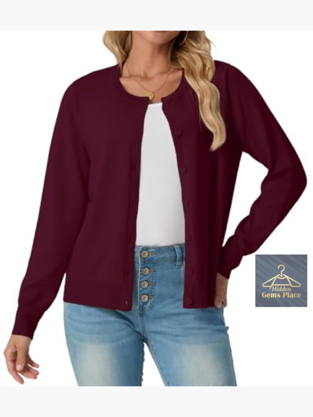 Lightweight Long Sleeve Button Up Ribbed Knit Cardigan Sweater - Picture 2 of 7